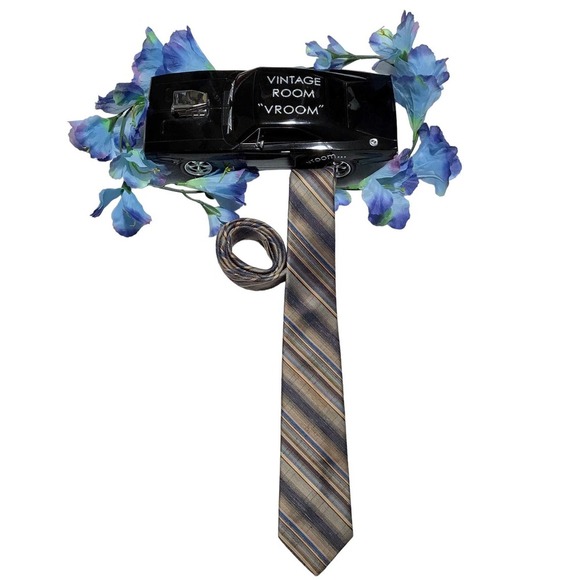 Jacques Estier Slanted Striped Tie - Picture 1 of 6